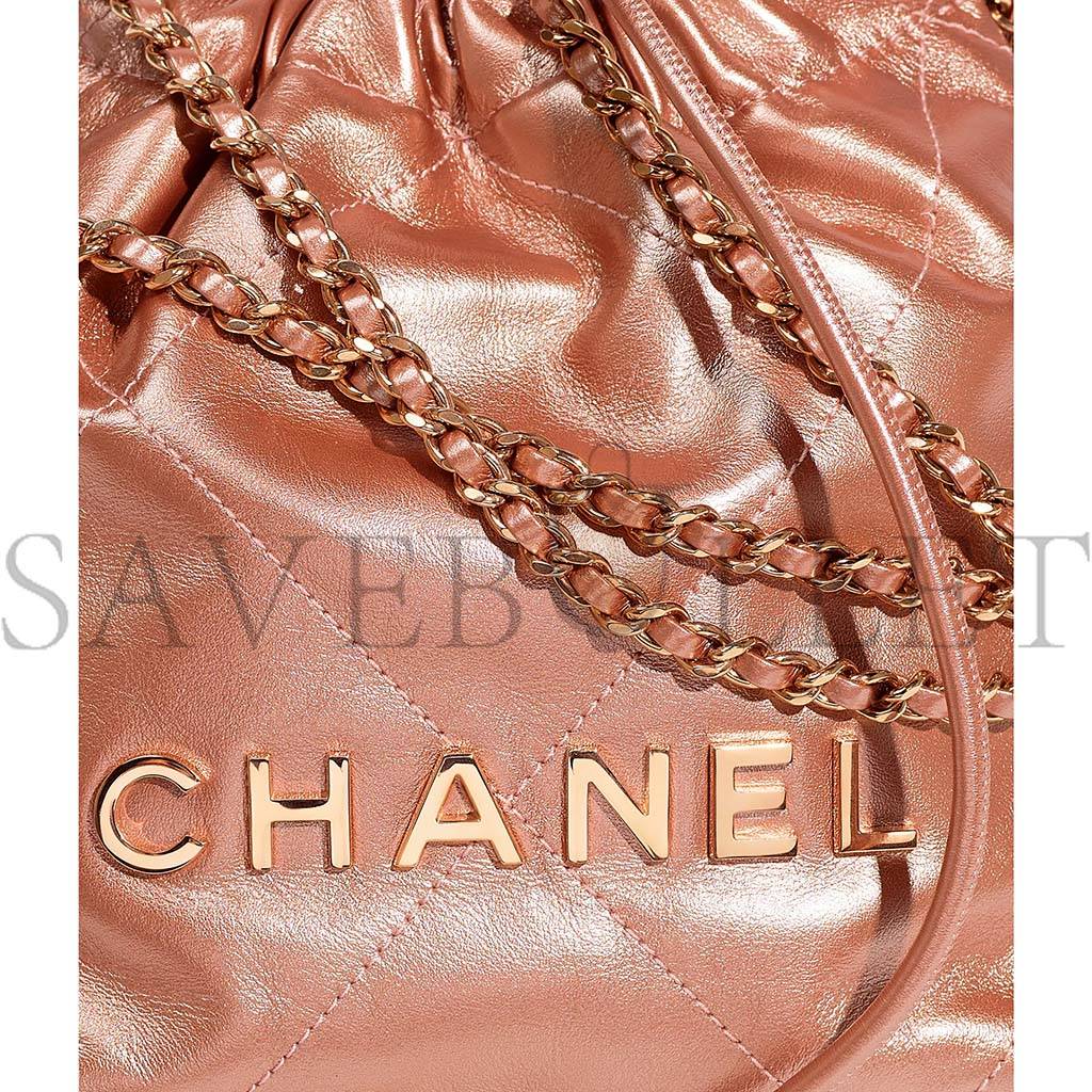 CHANEL 22 MINI HANDBAG AS3980 B10691 NN728 (20*19*6cm)